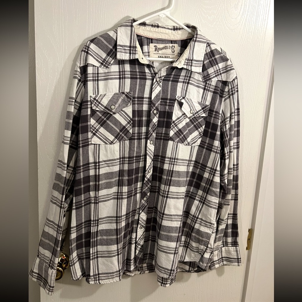 Flannel shirt- Black and White